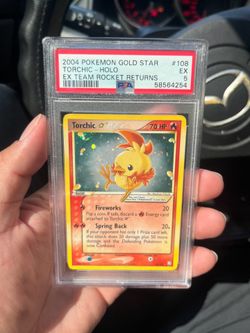 Pokemon Torchic Gold star PSA 5