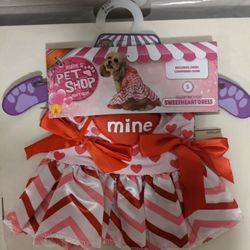 Valentine's Day Sweetheart Dress Dog "S"