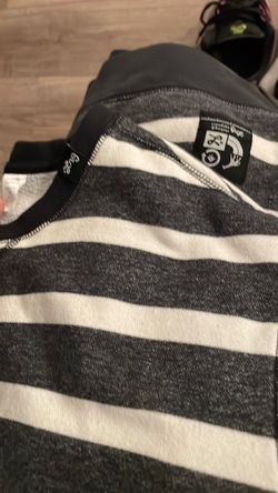 LRG Gray and White Striped Sweatshirt