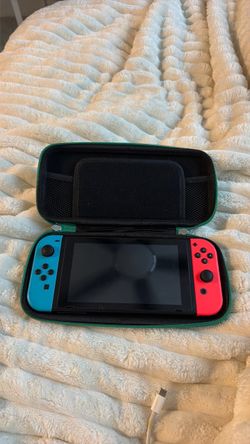 Switch with Neon Blue and Neon Red Joy‑Con