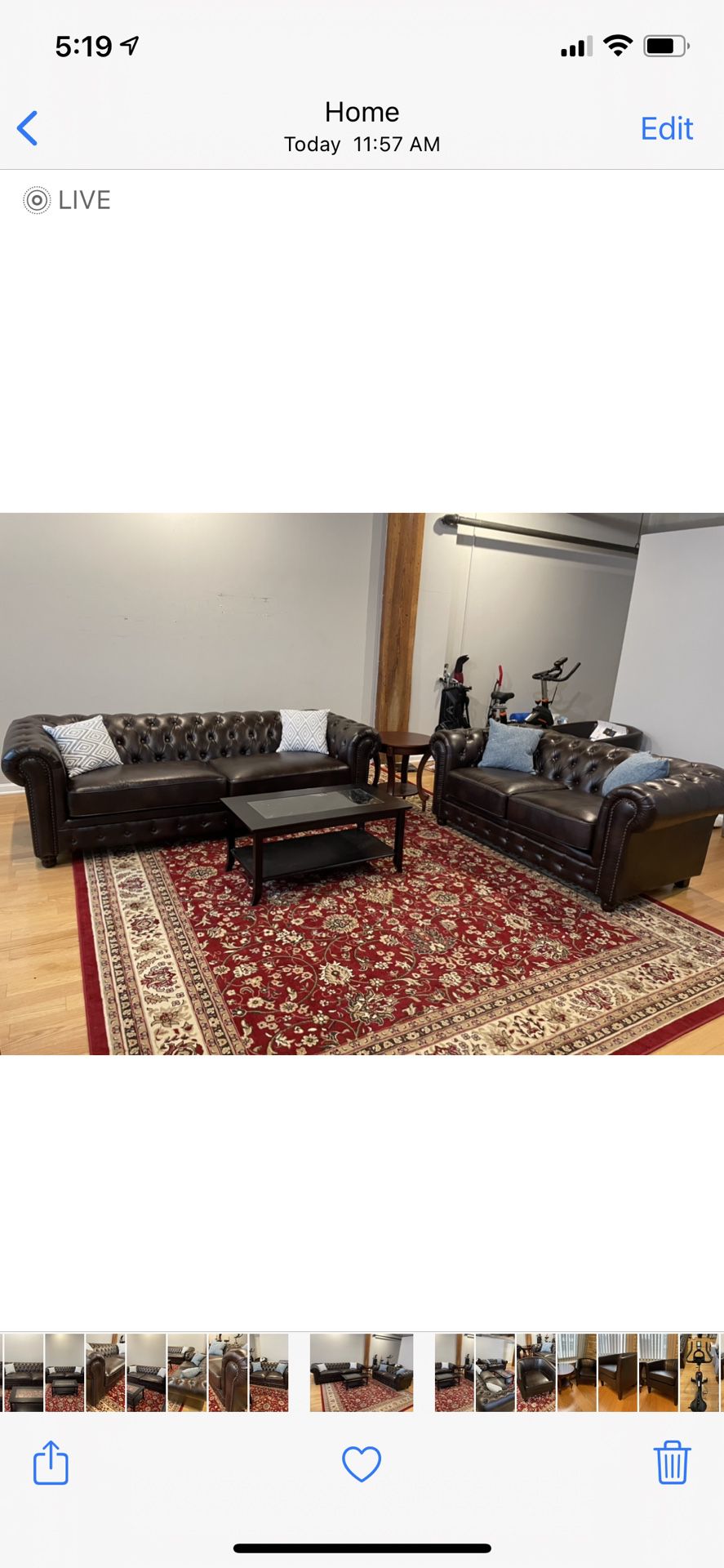 90” Sofa and 72” Love Seat High Quality Faux Leather