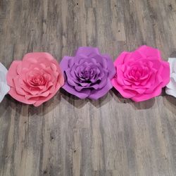 Pink Paper Flowers 