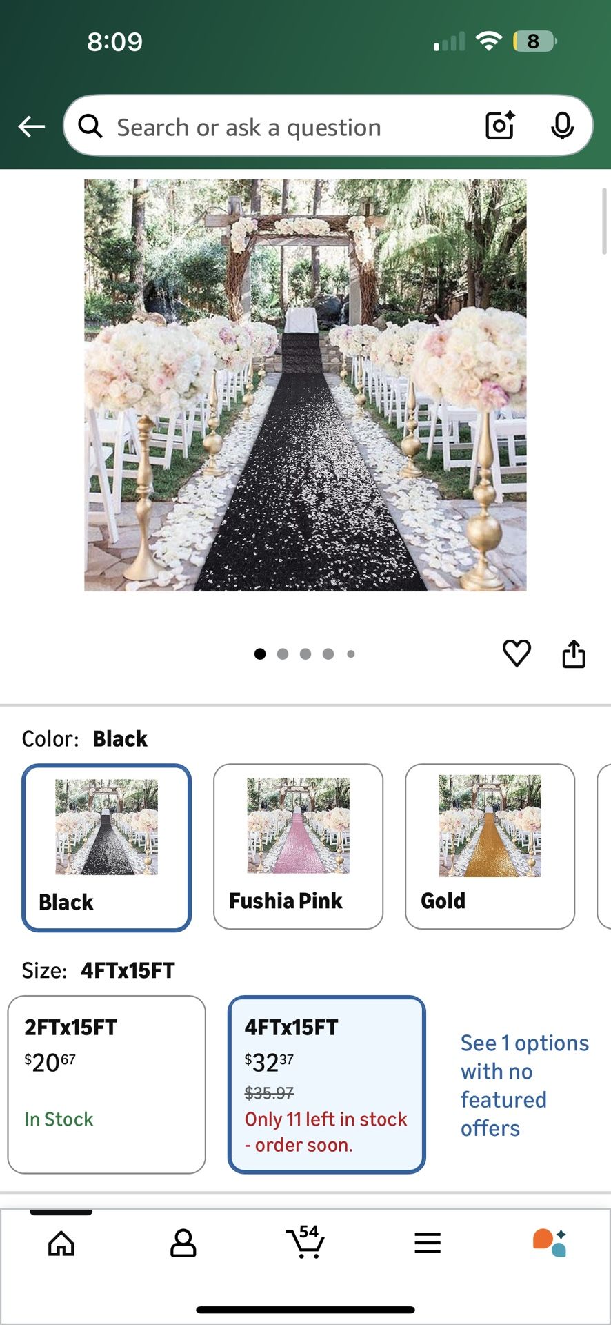 Brand new Black sequin table cloth / runner for parties 4’ (15 ft long)