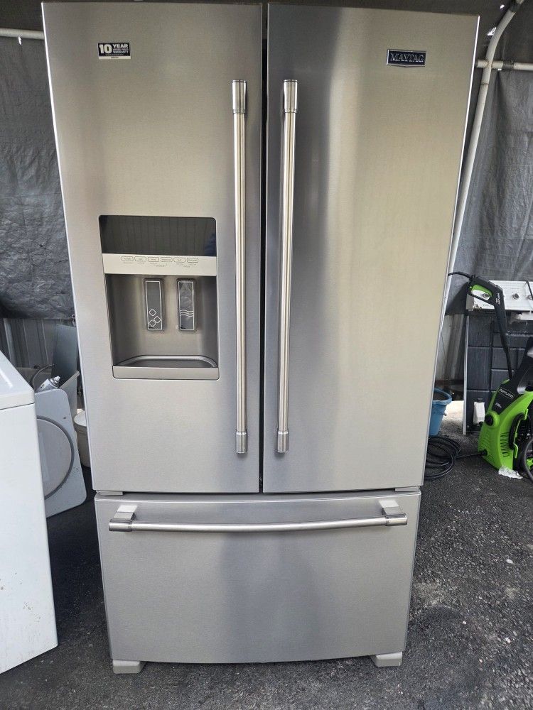 Maytag French Doors Refrigerator Stainless Steel Warranty Financing With Snap If You Qualify. 
