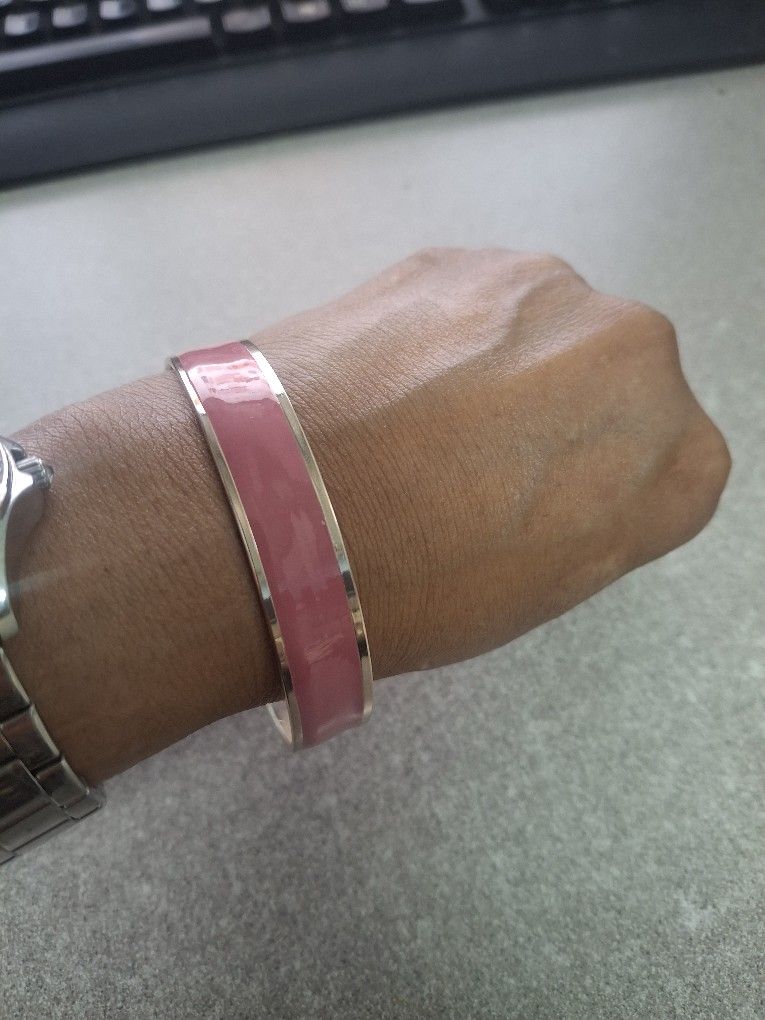 Pink & Gold Bangle Bracelet