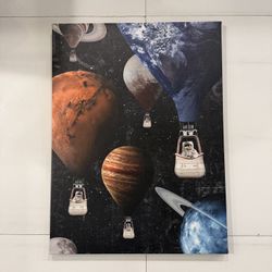 IKONICK “Planet Balloons” Canvas Art – 18” × 24”