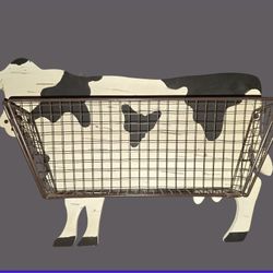 Large Cow Farmhouse Hanging Basket
