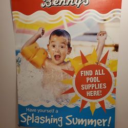 Bennys "Splashing Summer" Double Sided Windowvposter.  