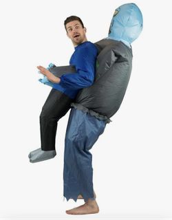Scary zombie hostage inflatable Halloween costume for adults