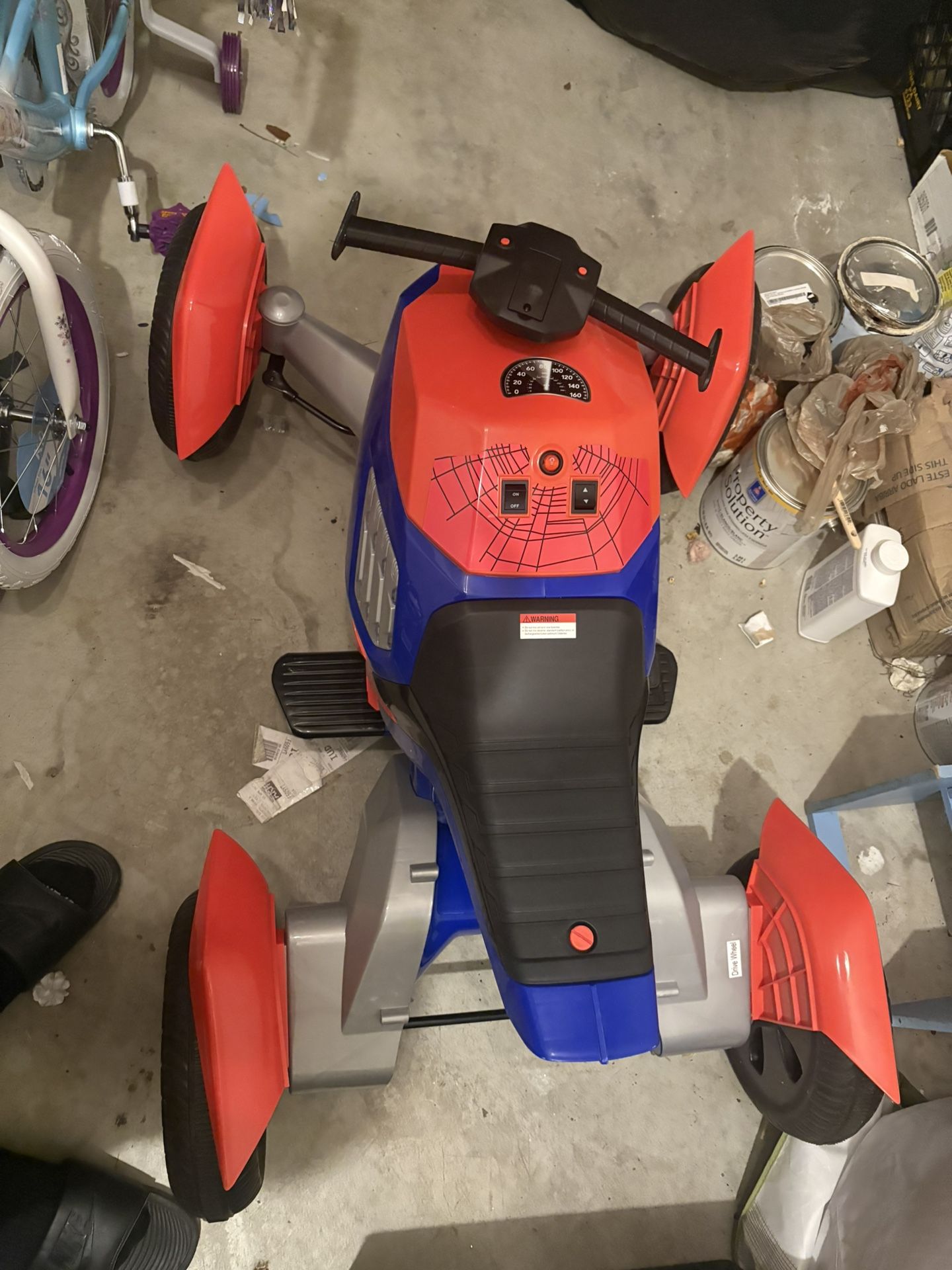 Kids Spider-Man 4-Wheel Electric Ride-On Bike 🕷️🏍️