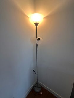 White Combo Floor Lamp with Reading Lamp