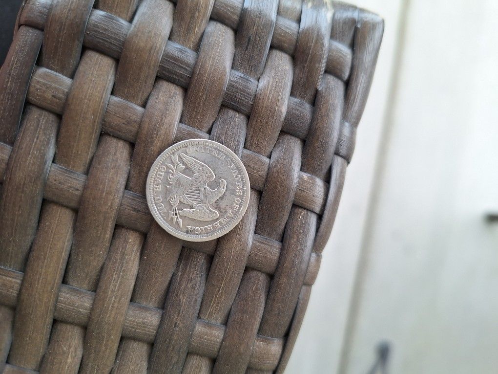 1858 Quarter Of Dollar De Plata