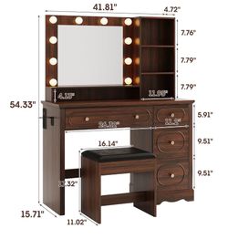 Wood Vanity with Shelfs