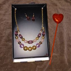 Beautiful  Bead Bracelet  And earrings Set $15