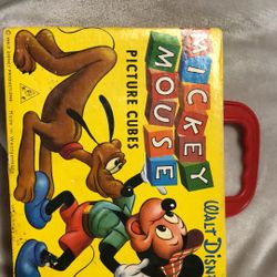 Vintage Mickey Mouse Picture Cubes