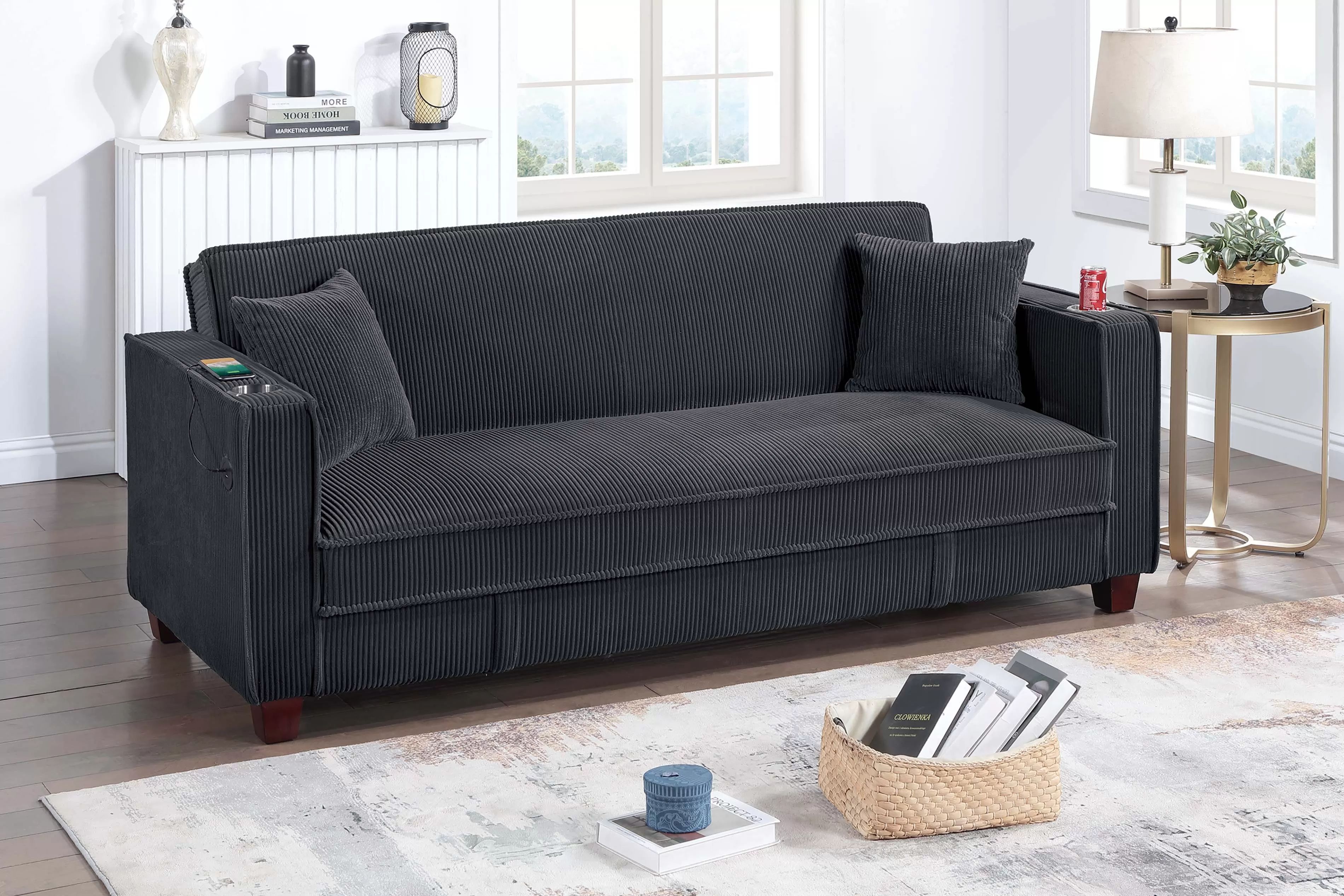 Convertible Sofa - Black Color