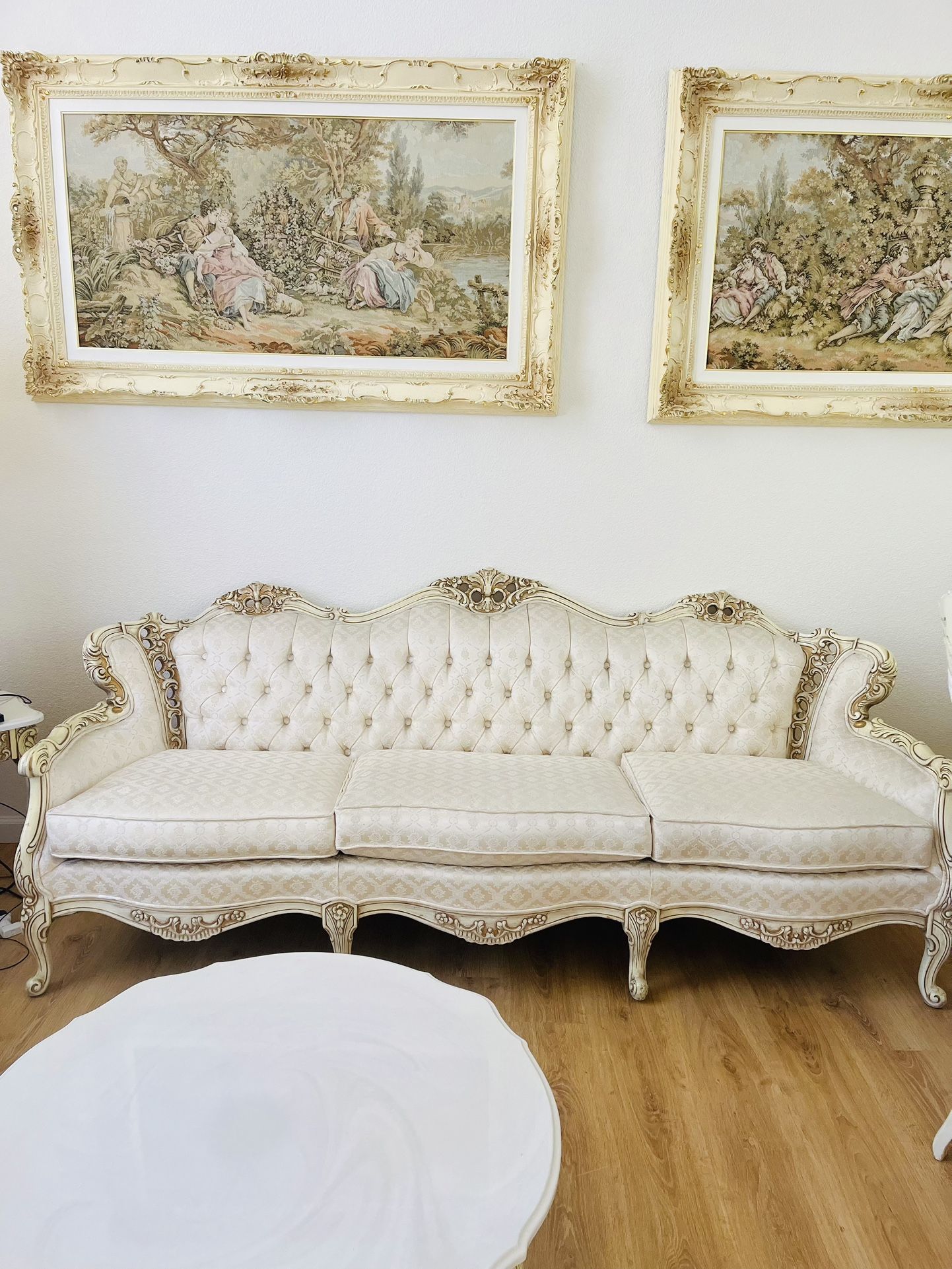 French Rococo Style 3-seat Sofa