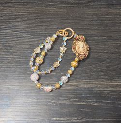 Beaded Cameo Bag Chain