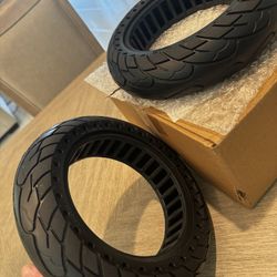 GYL 60/70-6.5 Scooter Tire: 10x2.5 Solid Rubber Back Tire Replacement for Segway Ninebot MAX G2 G30 G30LP Gotrax G5 G6 Electric Scooter, 10 Inch 10x2.