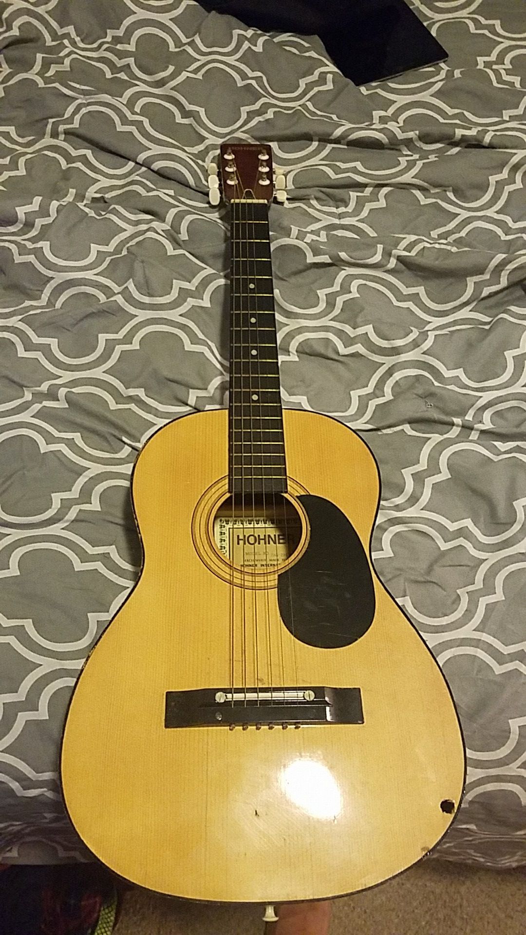 Hohner top parlor guitar