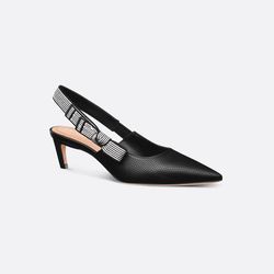DIOR SLINGBACK PUMP BLACK LAMBSKIN SIZE 41