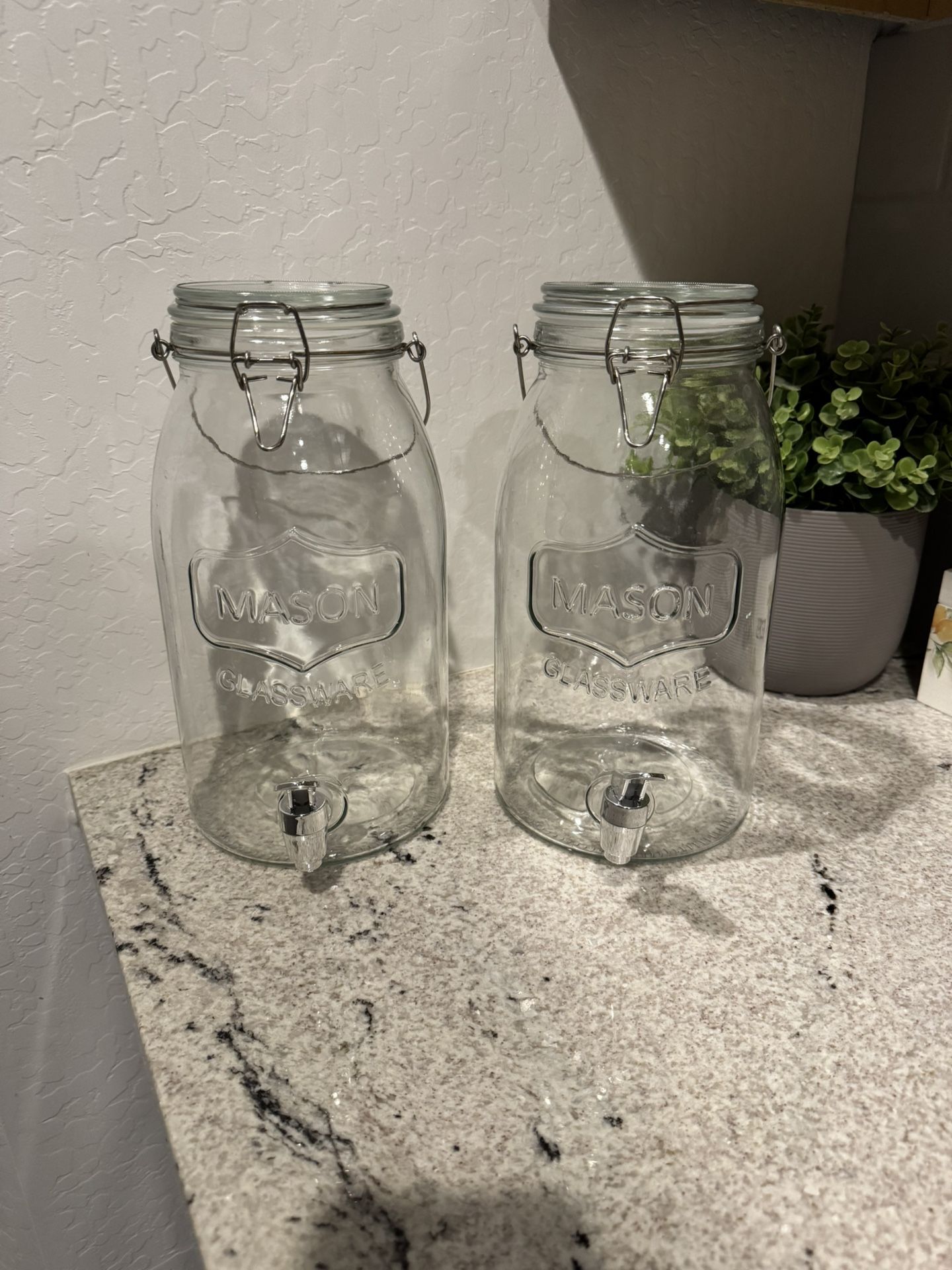 Glass Mason Jar Drink Dispensers