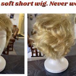 Blonde Soft Short Wig Never Worn-$25