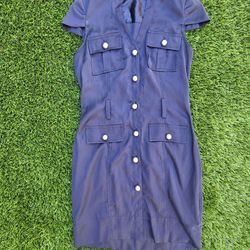 Express Silky Blue Dress