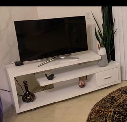 Modern White TV Stand