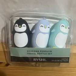 Silicone Penguin Travel Bottle Set RYSHI 3oz Rite Aid Brand New $12 Meet Up In Irving @dfwgoods