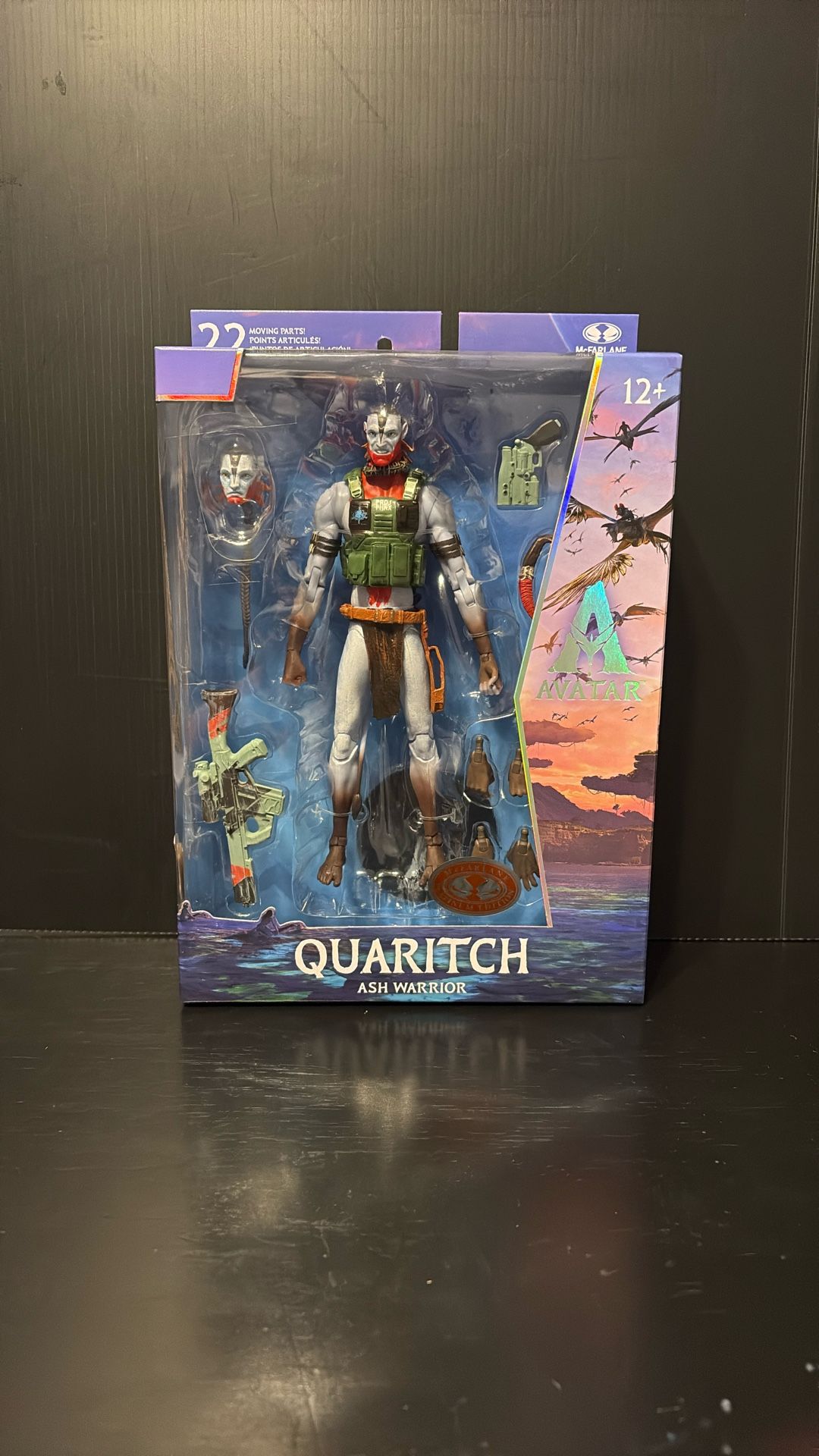 McFarlane Collector Edition Avatar Quaritch Ash Warrior *Red Platinum*