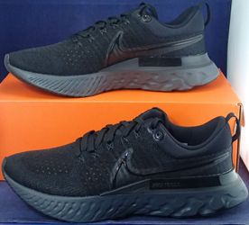 Nike React Infinity Flyknit Triple Black Running Shoes Men’s Size 12