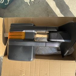 Pair Black Power Fold  towing mirrors