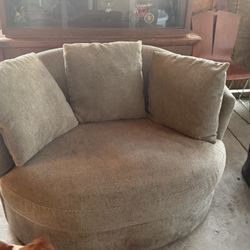 Gray Swivel Couch
