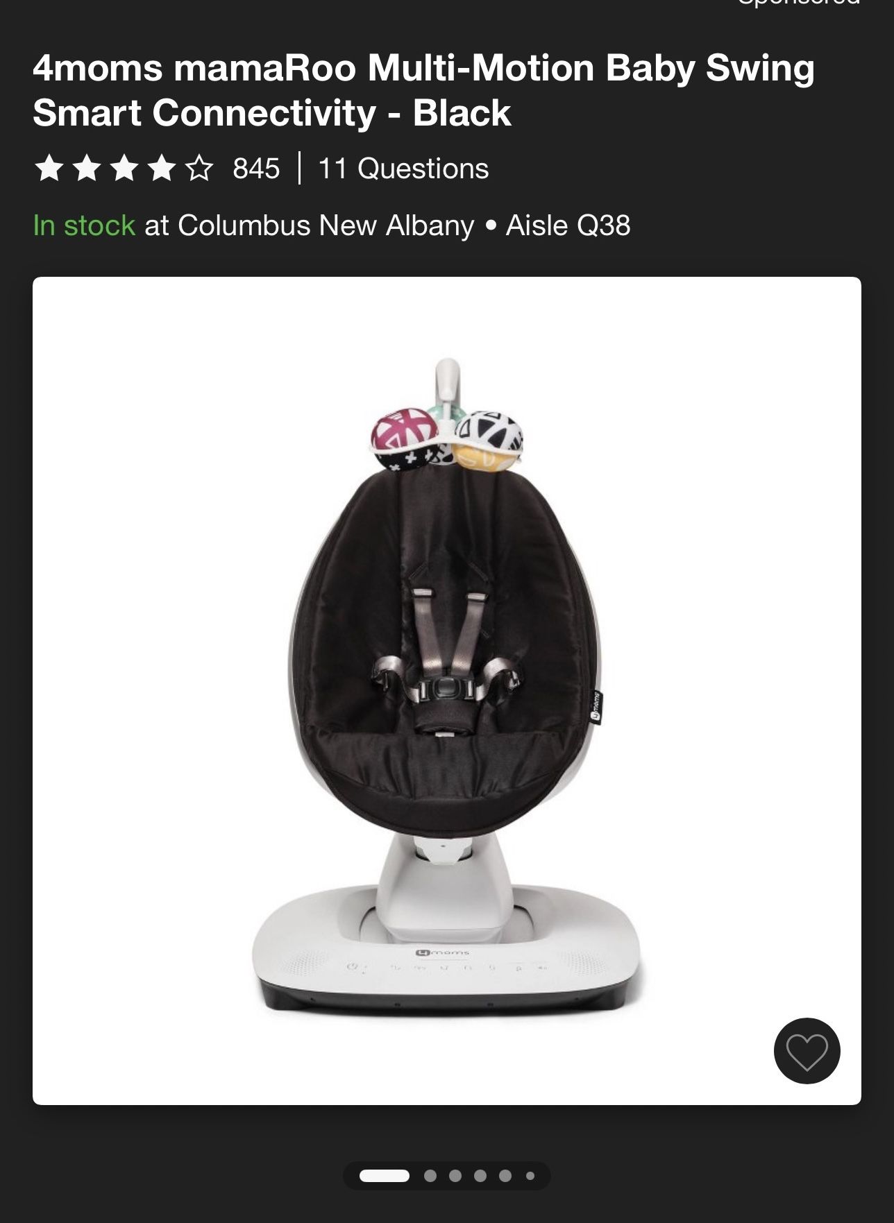 4Moms MamaRoo Baby Swing