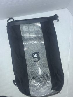 Geckobrands - 5L Dry Bag - PVC Polyester Missing Material Shoulder Strap Black