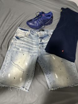 9.5 Asics, Large Purple Label Shorts , Large Polo T