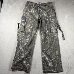 Disclosure Women’s 34x29 Real Tree Cargo Pants Wide Leg Baggy Skater Y2K #2211