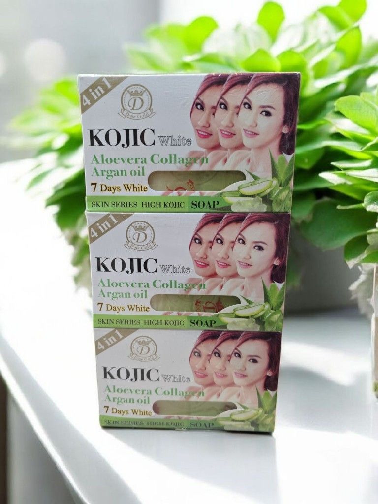 Kojic white Aloevera Collagen Argan Oil 7 days Bar Soap 160g ( Pack Of Six )