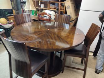 Cherry Wood Table And 4 Chairs 