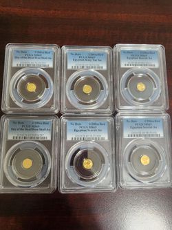 Lot of 6- 1/200th oz Gold MS69 Coins