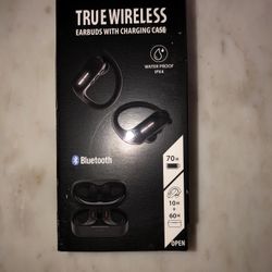 True Wireless Earbuds With Charging Case Color Black