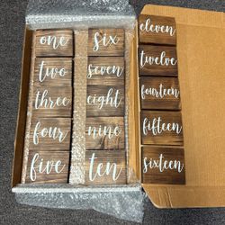 Dark walnut Table Numbers