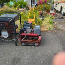 Working Lawn Mower