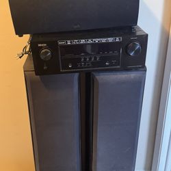Home Theater  Denon Receiver And Speakers 