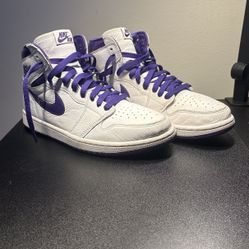 Jordan 1 Court Purple 2.0 Size 10.5 Used No Box