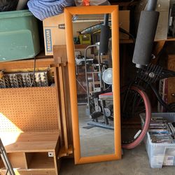 Real Wood Standing Mirror