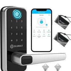 Keyless Entry Fingerprint Door Lock with Keypad and Handle for Home, Rental, Garage, Office and Hotel