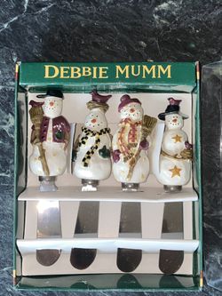 Vintage Debbie Mumm Snowman Spreaders - Brand New Holiday Decor