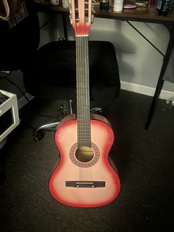 Huntington Pink Kids Guitar 